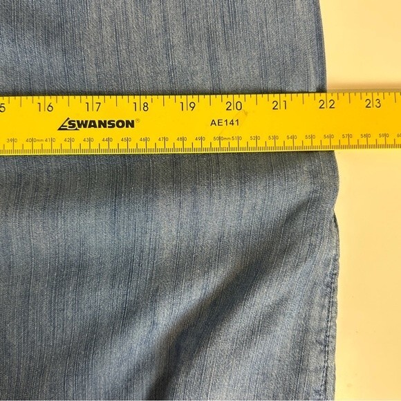 Motherhood Maternity Chambray Shirt Convertible Sleeve Dress M - Picture 6 of 9